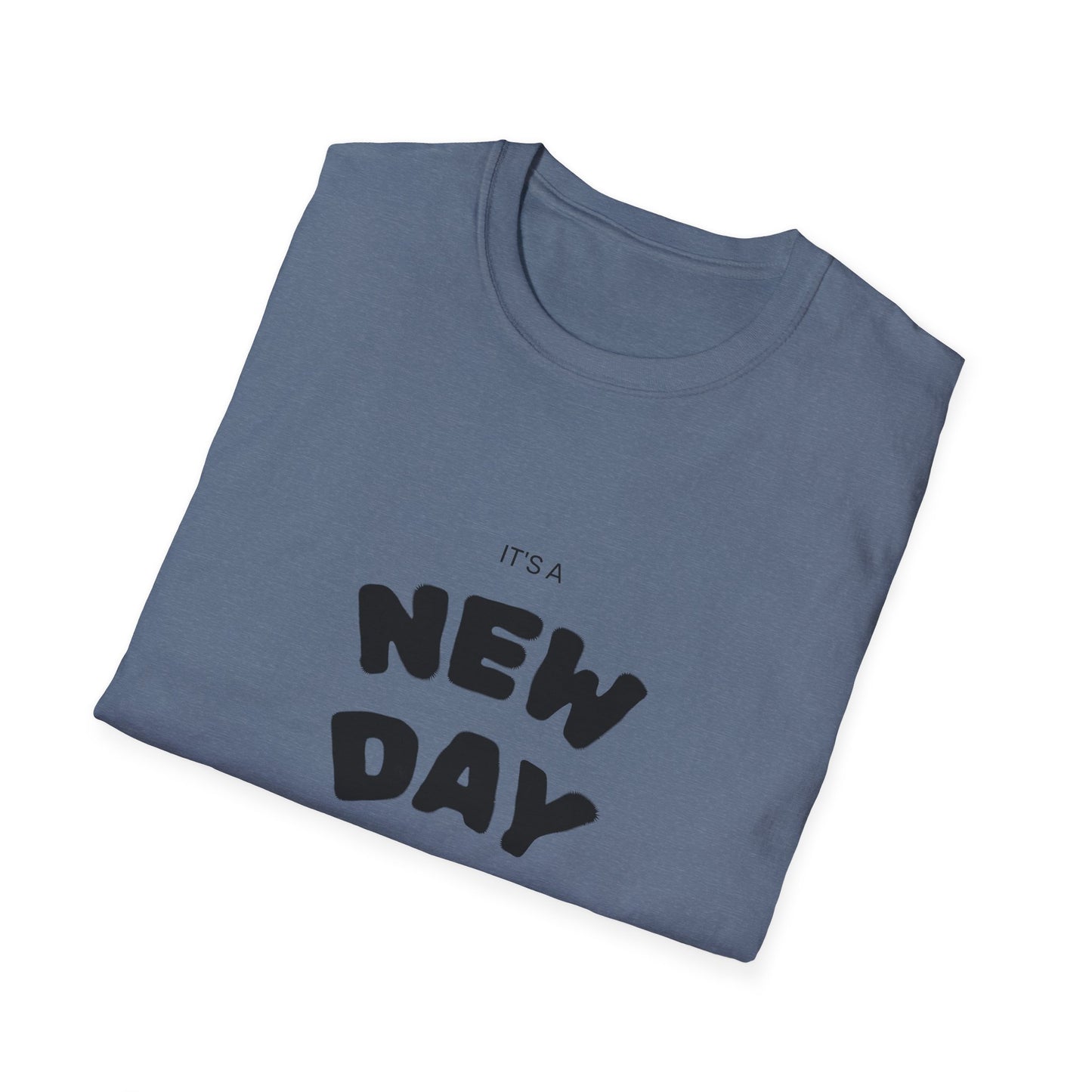 New Day Motivational Unisex Softstyle T-Shirt, Inspirational Tee, Positive Vibes Shirt, Gift for Friends, Everyday Casual Wear