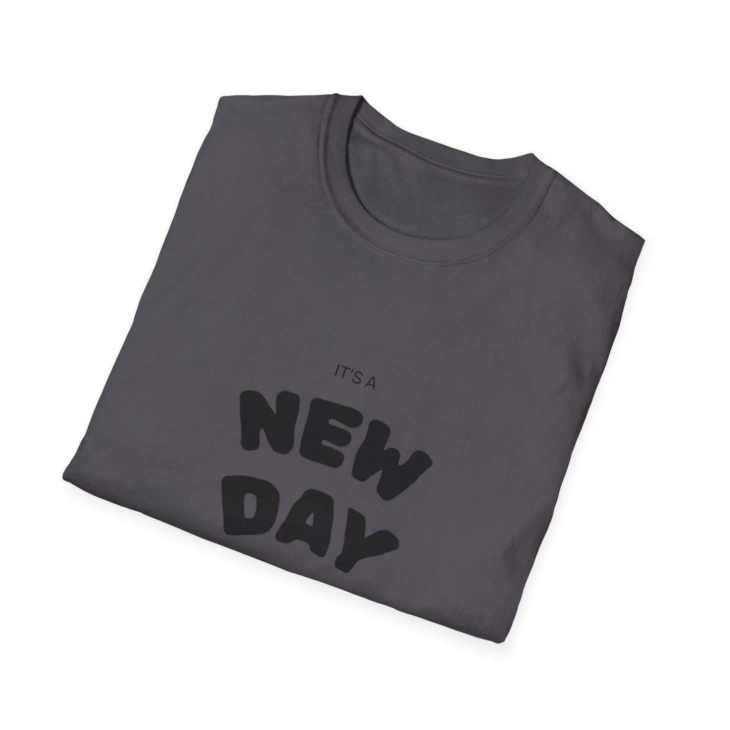 New Day Motivational Unisex Softstyle T-Shirt, Inspirational Tee, Positive Vibes Shirt, Gift for Friends, Everyday Casual Wear