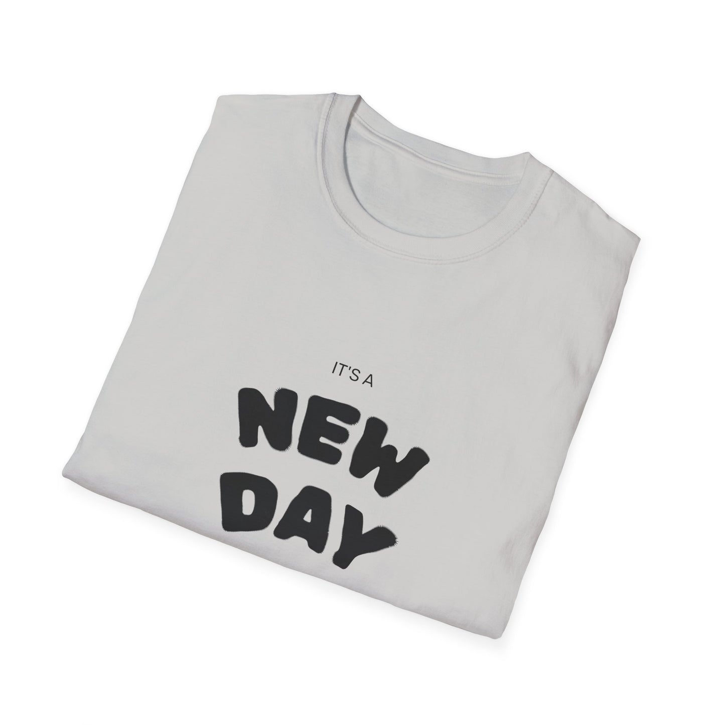 New Day Motivational Unisex Softstyle T-Shirt, Inspirational Tee, Positive Vibes Shirt, Gift for Friends, Everyday Casual Wear
