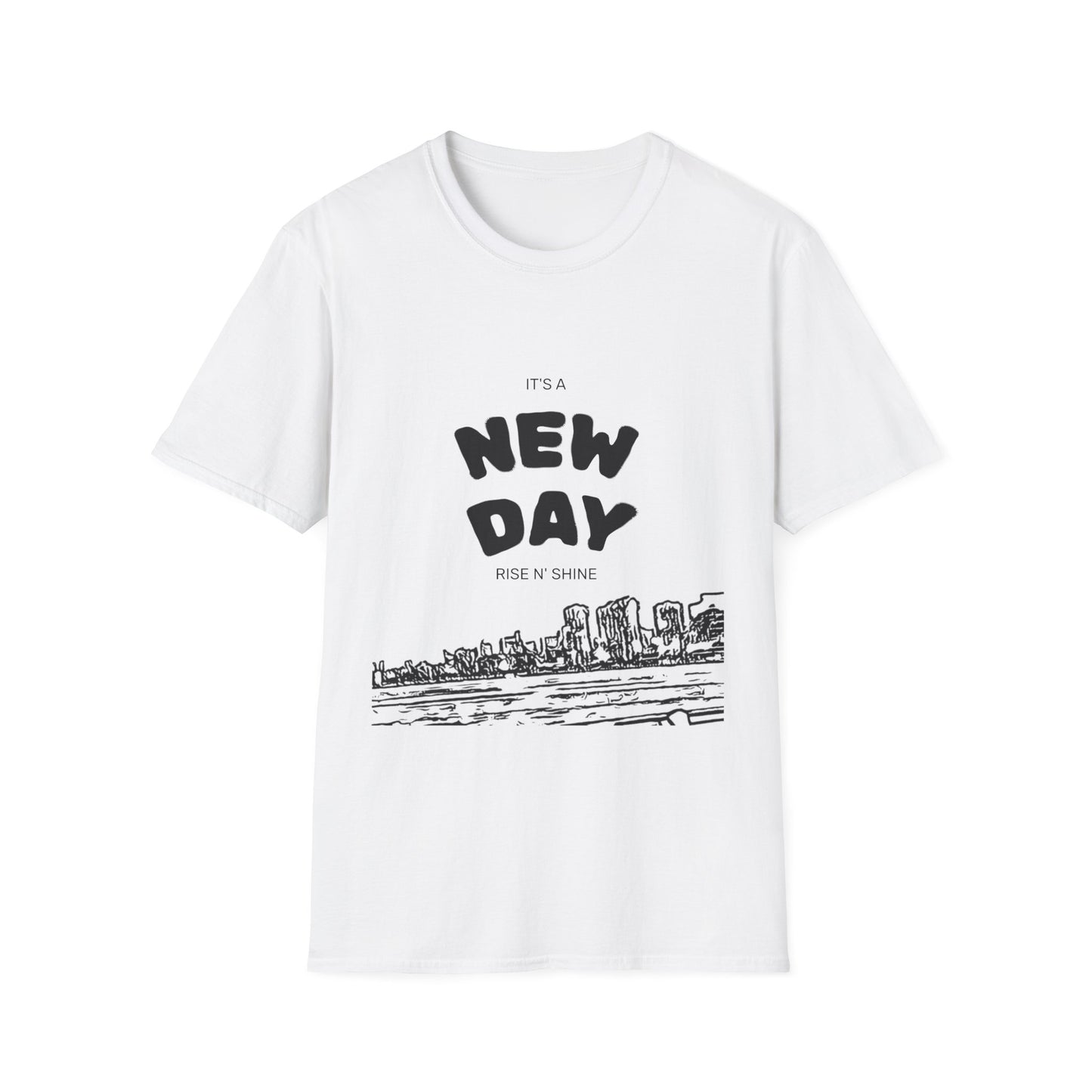 New Day Motivational Unisex Softstyle T-Shirt, Inspirational Tee, Positive Vibes Shirt, Gift for Friends, Everyday Casual Wear