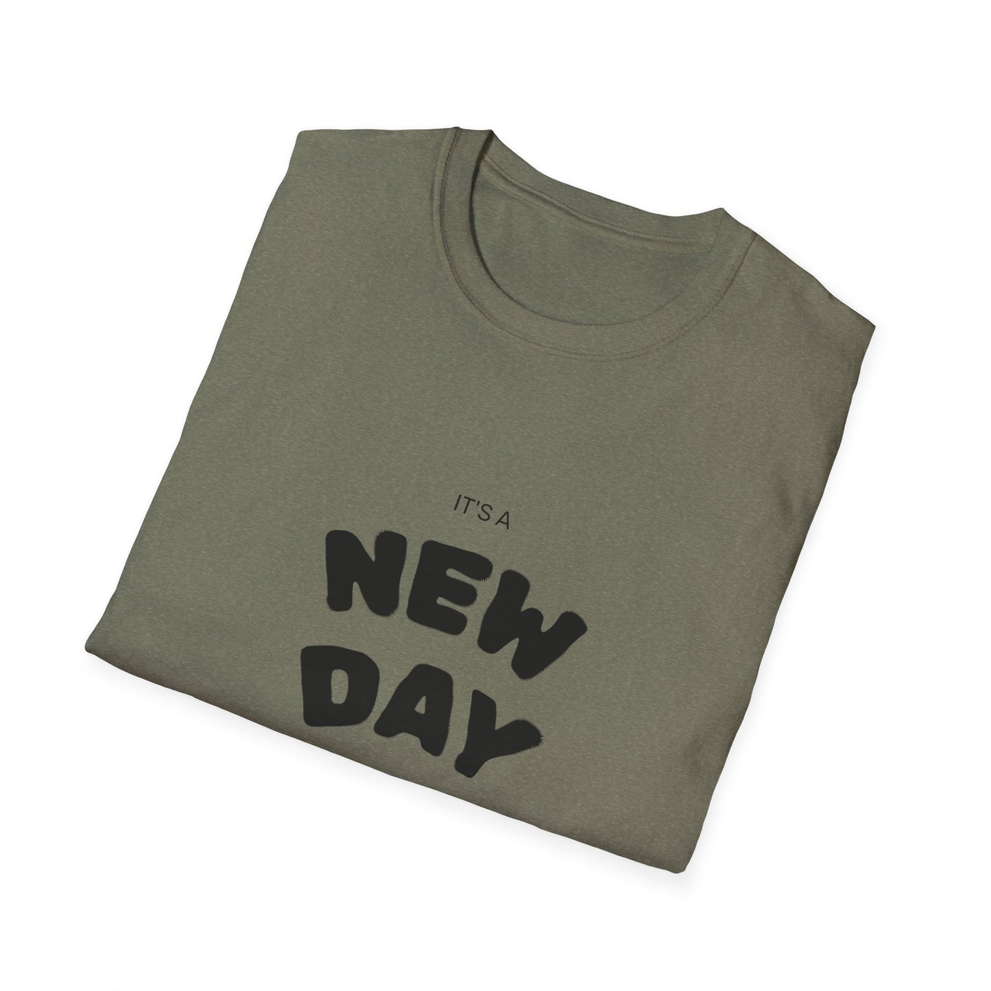 New Day Motivational Unisex Softstyle T-Shirt, Inspirational Tee, Positive Vibes Shirt, Gift for Friends, Everyday Casual Wear