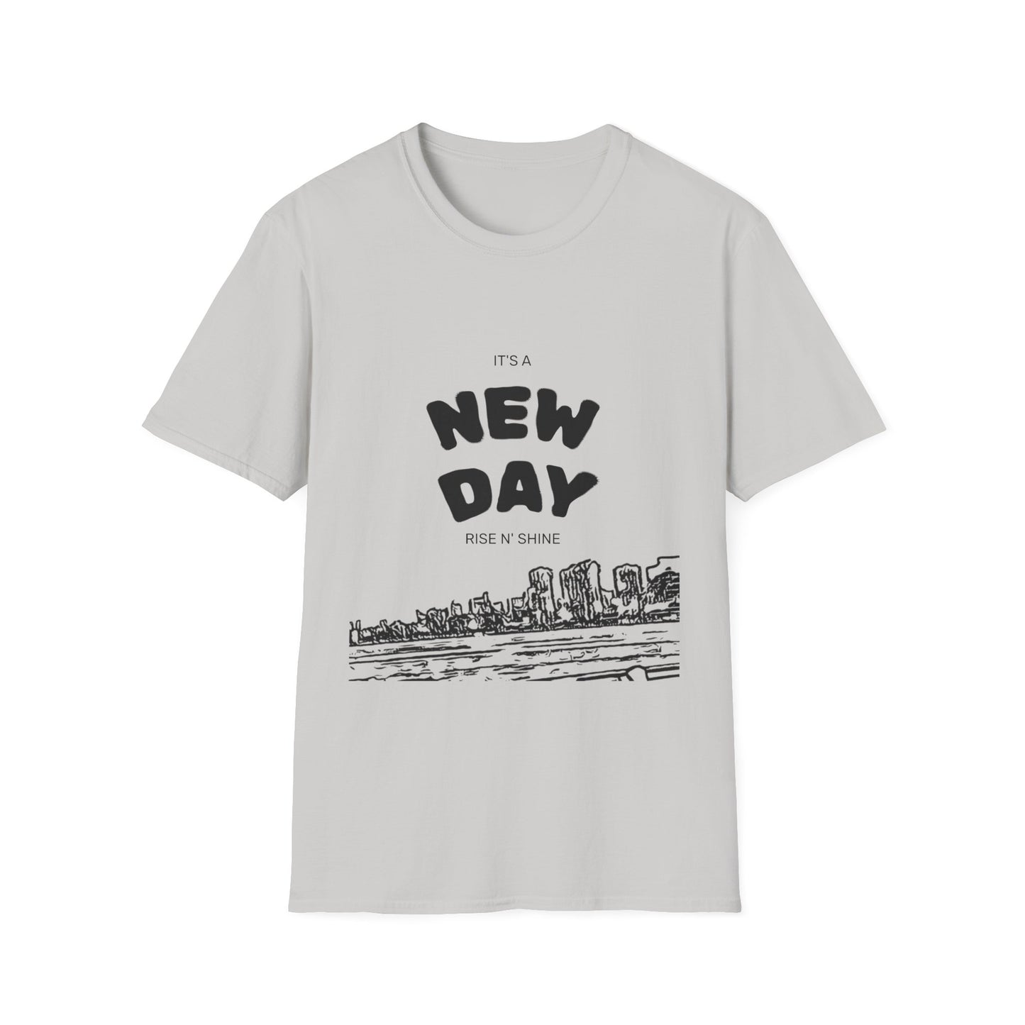 New Day Motivational Unisex Softstyle T-Shirt, Inspirational Tee, Positive Vibes Shirt, Gift for Friends, Everyday Casual Wear
