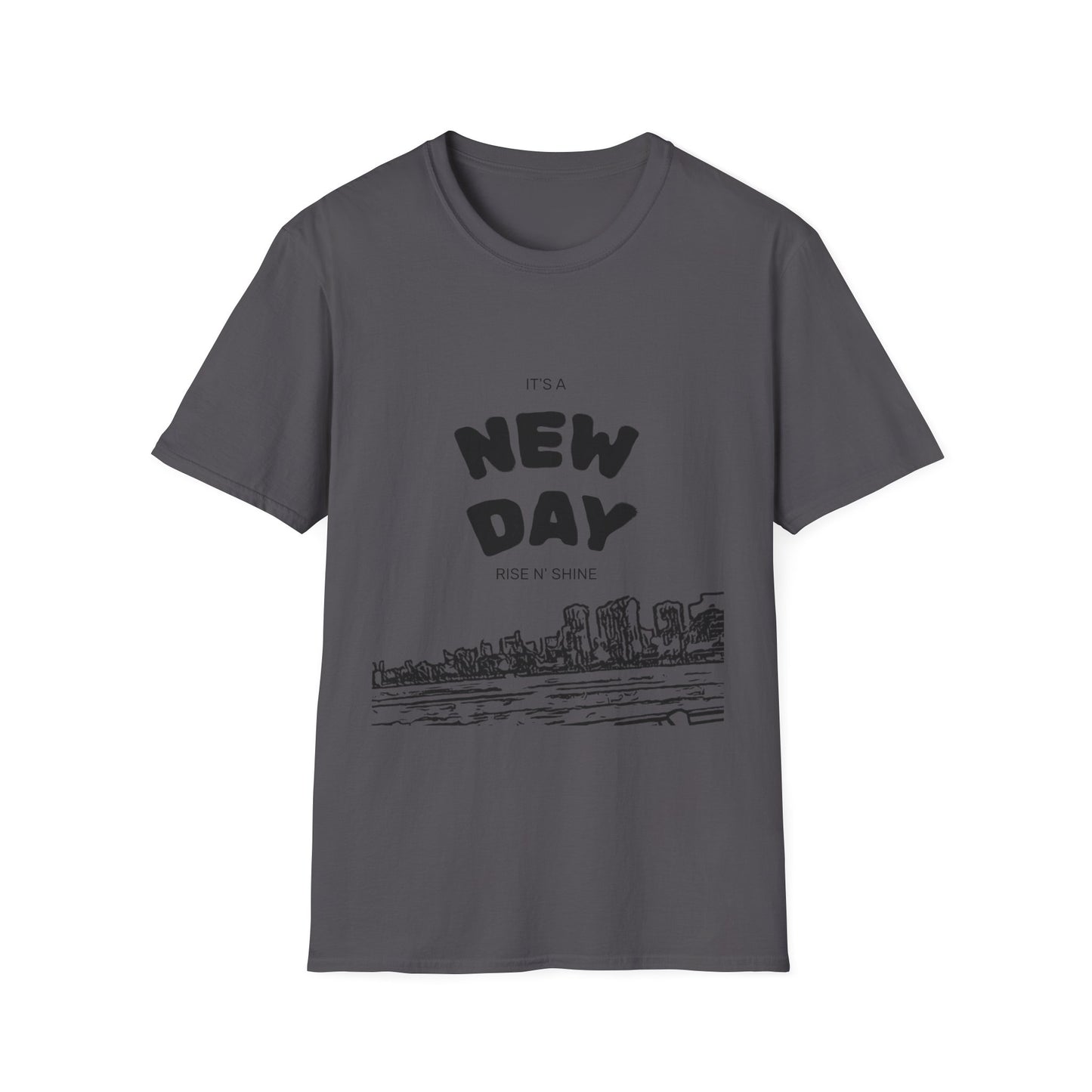 New Day Motivational Unisex Softstyle T-Shirt, Inspirational Tee, Positive Vibes Shirt, Gift for Friends, Everyday Casual Wear
