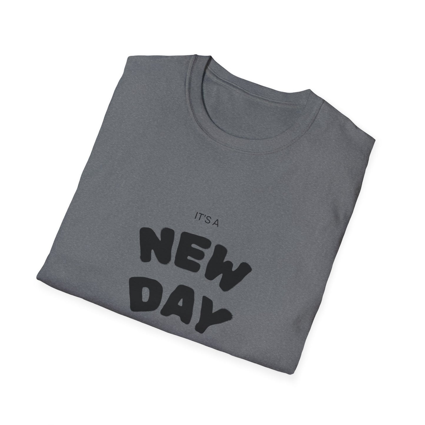 New Day Motivational Unisex Softstyle T-Shirt, Inspirational Tee, Positive Vibes Shirt, Gift for Friends, Everyday Casual Wear