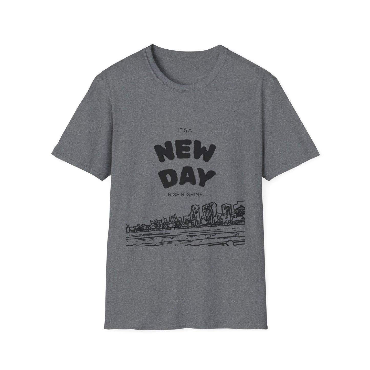 New Day Motivational Unisex Softstyle T-Shirt, Inspirational Tee, Positive Vibes Shirt, Gift for Friends, Everyday Casual Wear