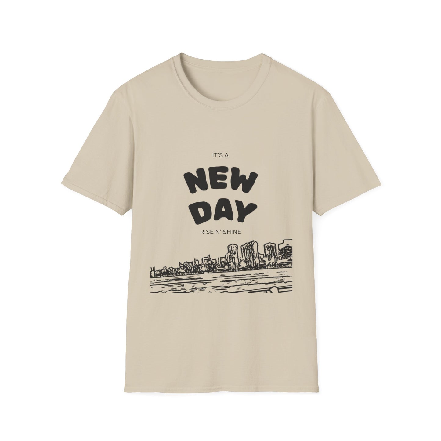 New Day Motivational Unisex Softstyle T-Shirt, Inspirational Tee, Positive Vibes Shirt, Gift for Friends, Everyday Casual Wear
