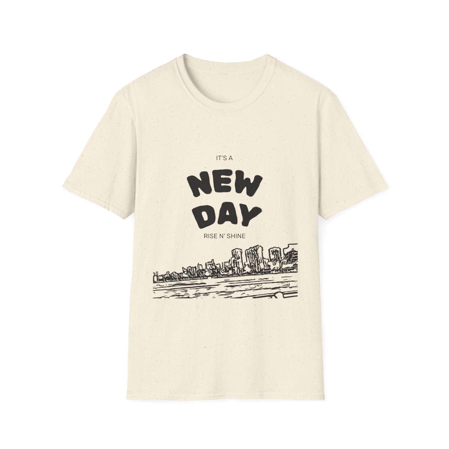 New Day Motivational Unisex Softstyle T-Shirt, Inspirational Tee, Positive Vibes Shirt, Gift for Friends, Everyday Casual Wear