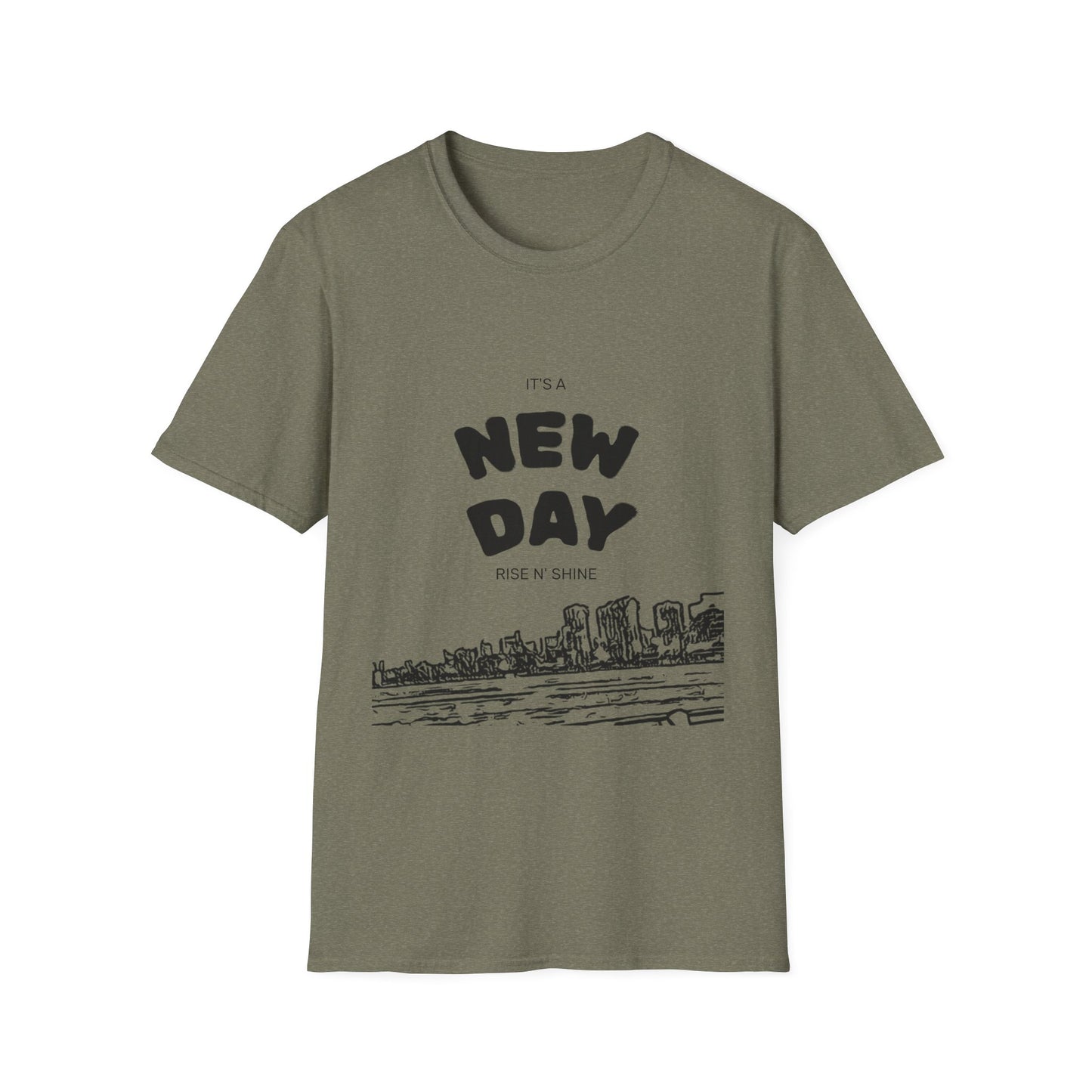 New Day Motivational Unisex Softstyle T-Shirt, Inspirational Tee, Positive Vibes Shirt, Gift for Friends, Everyday Casual Wear