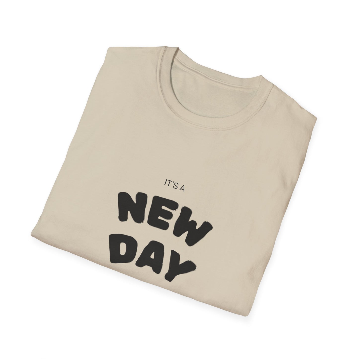 New Day Motivational Unisex Softstyle T-Shirt, Inspirational Tee, Positive Vibes Shirt, Gift for Friends, Everyday Casual Wear