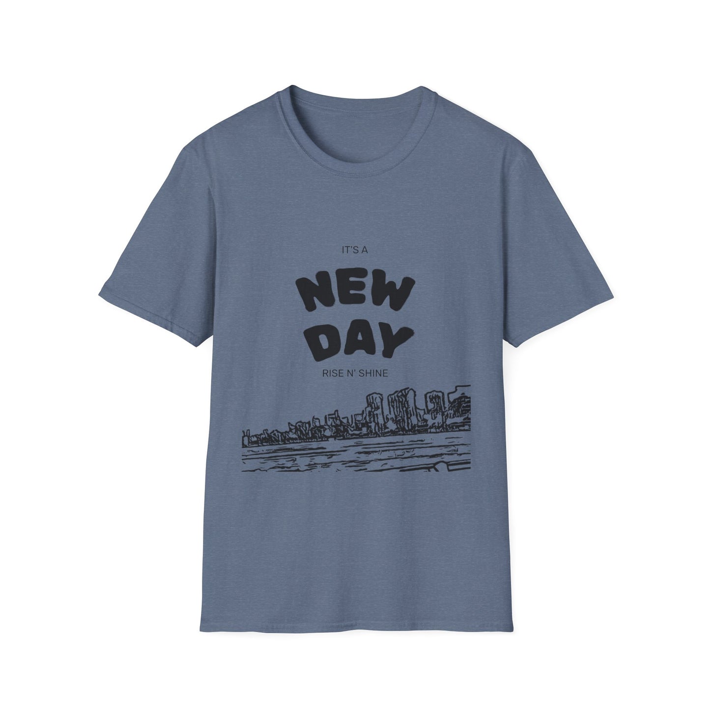 New Day Motivational Unisex Softstyle T-Shirt, Inspirational Tee, Positive Vibes Shirt, Gift for Friends, Everyday Casual Wear