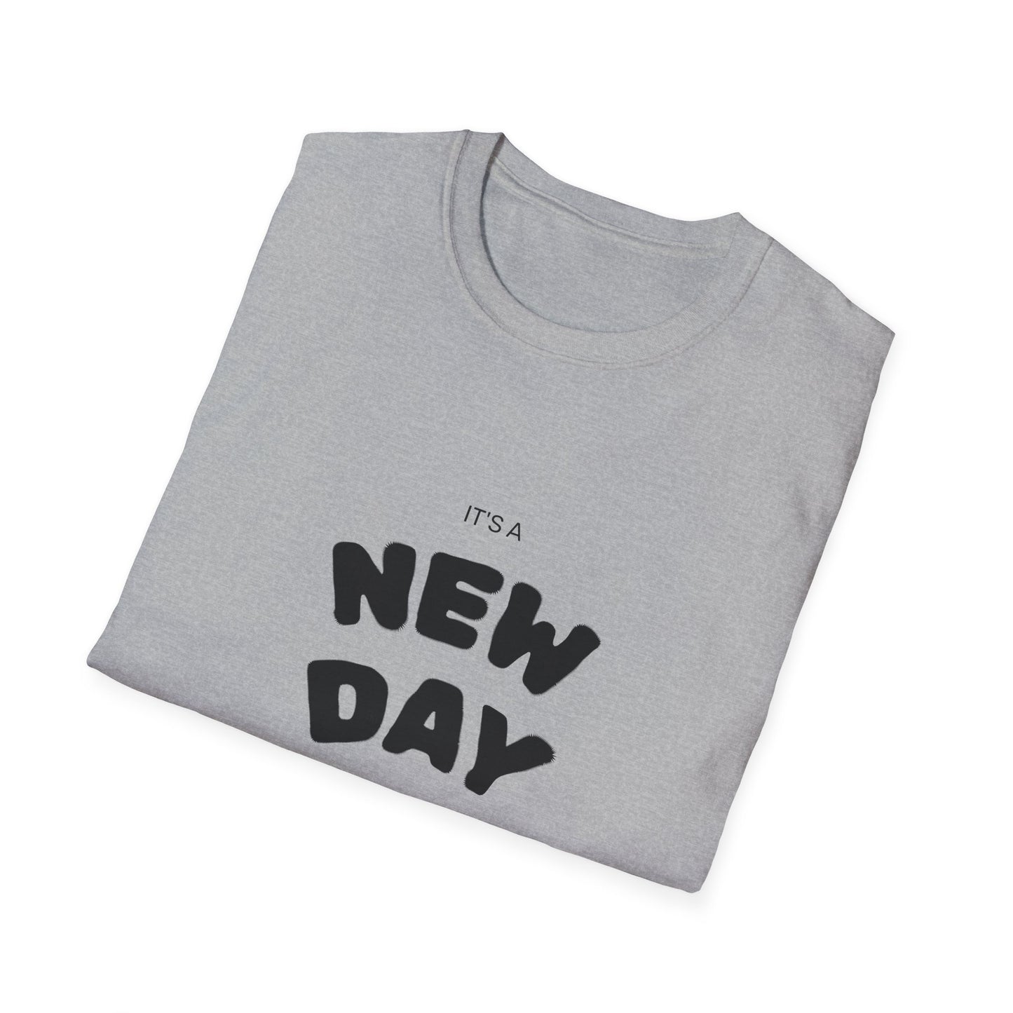 New Day Motivational Unisex Softstyle T-Shirt, Inspirational Tee, Positive Vibes Shirt, Gift for Friends, Everyday Casual Wear