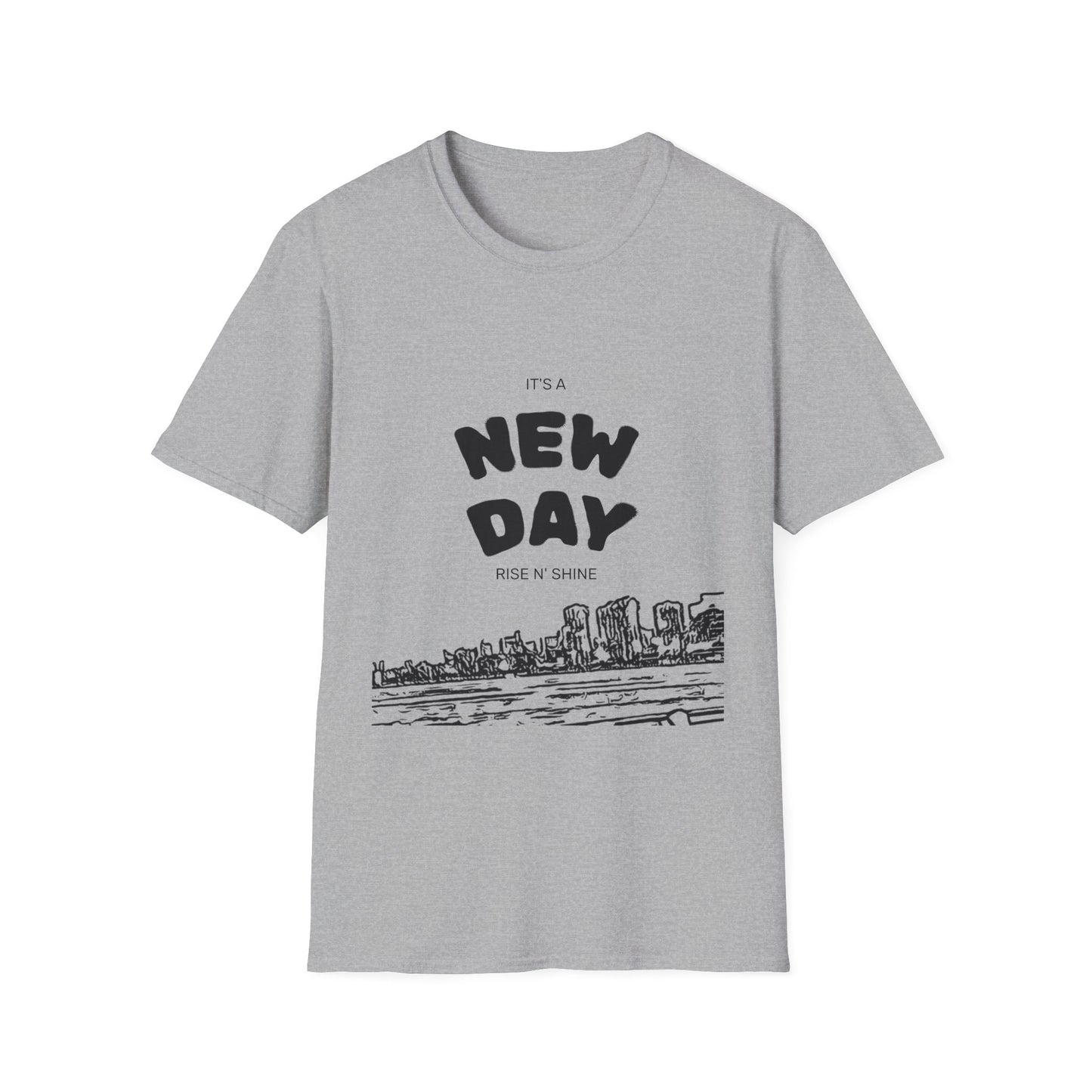New Day Motivational Unisex Softstyle T-Shirt, Inspirational Tee, Positive Vibes Shirt, Gift for Friends, Everyday Casual Wear