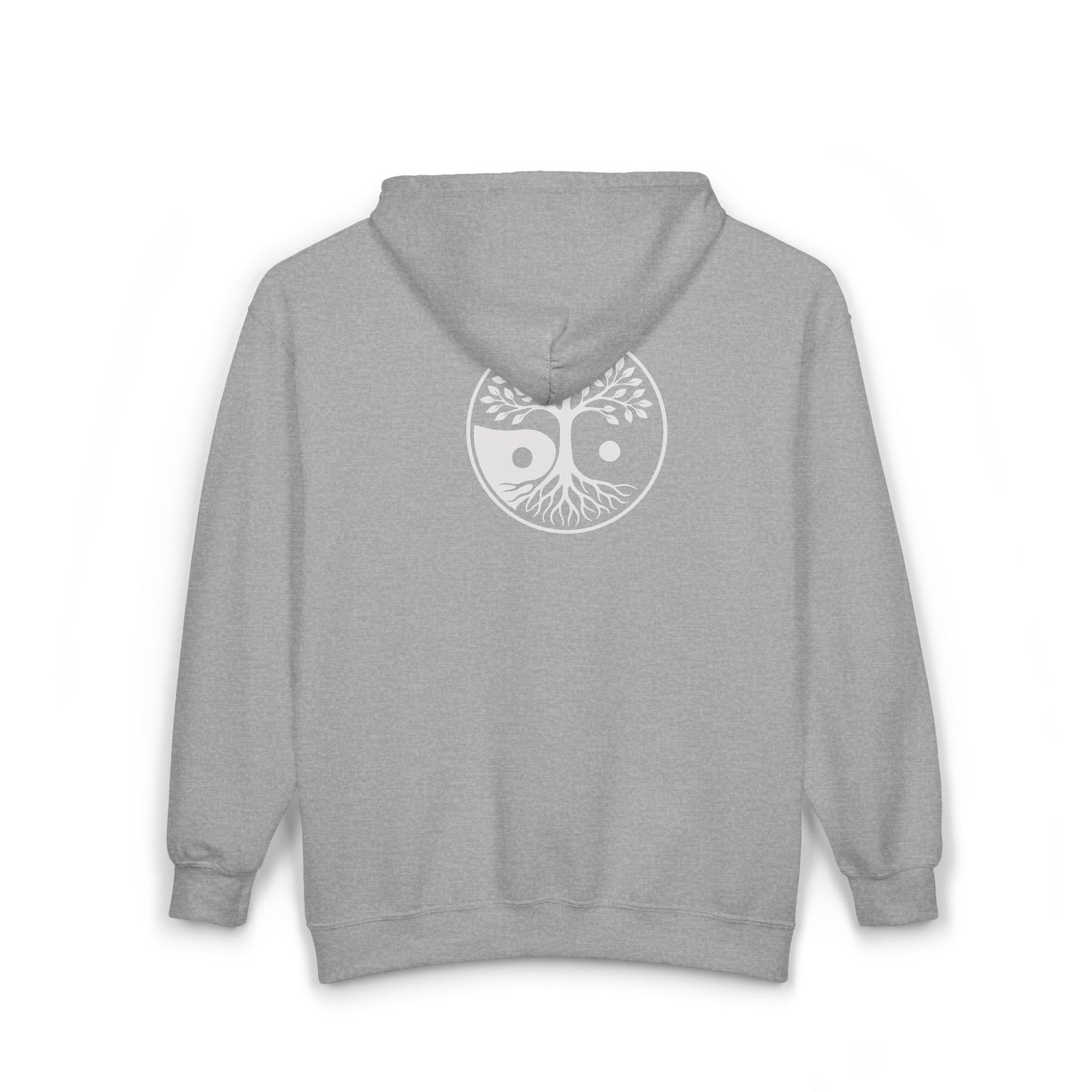 Yin Yang Unisex Zip Hoodie, Cozy Hooded Sweatshirt for Meditation, Spiritual Gifts, Unisex Outerwear, Yoga Apparel